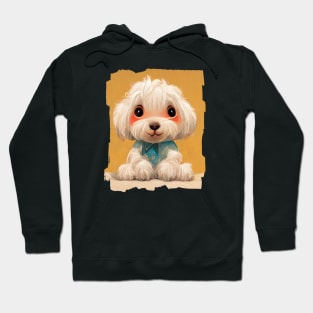 Dog Portrait Illustration | Cute Shichon Puppy Hoodie